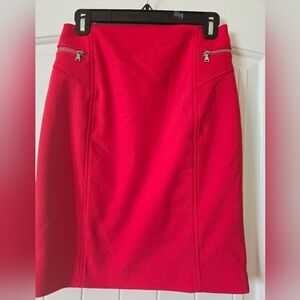 Express Clothing: body Contour Pencil Skirt, size 4 in red. Never worn.